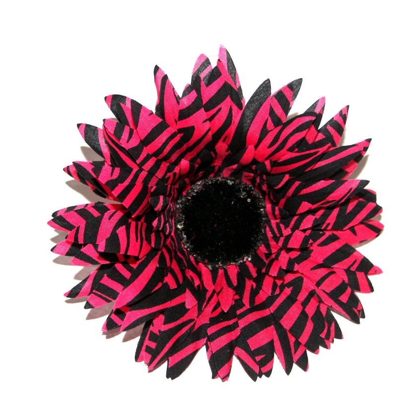 Zebra Daisy Pink and Black Artificial Flowers Silk Etsy