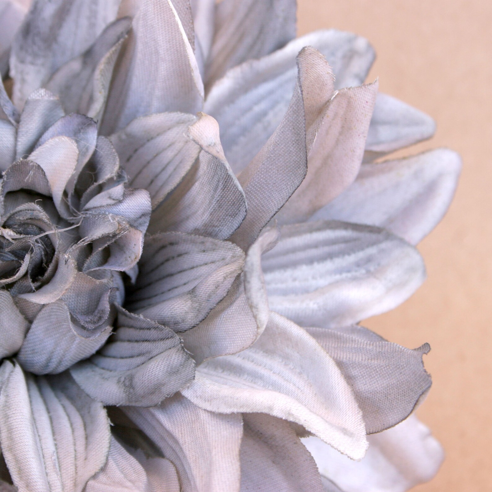 1 ENORMOUS Grey Silk Dahlia Artificial Flower With or Etsy