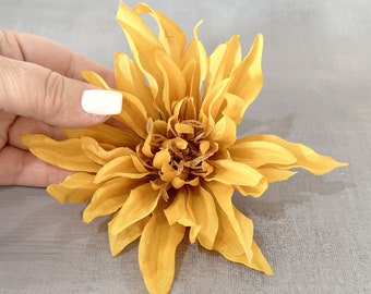 Autumn Yellow Wild Dahlia - Artificial Flower - 5 Inches