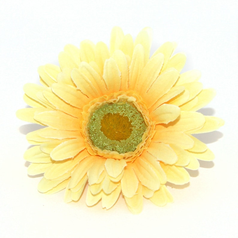 Yellow Gerbera Daisy Artificial Flowers Silk Flower Heads Etsy