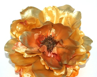 Metallic Yellow Gold Peony  - With or Without Stem - Boutique Silk Flowers, Artificial  Flower Heads - PRE-ORDER