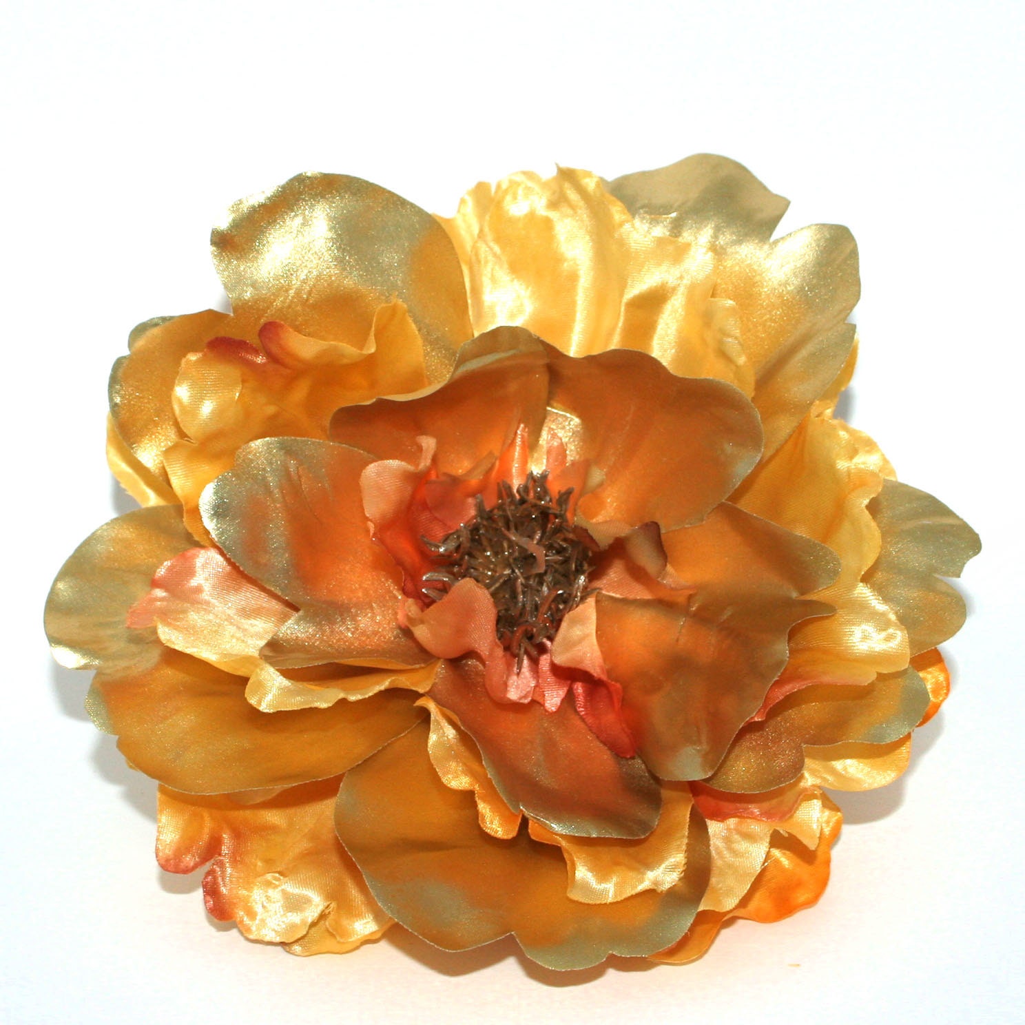 Metallic Yellow Gold Rose - With or Without Stem - Artificial Flowers, Silk  Roses - PRE-ORDER