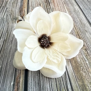Cream Magnolia - Artificial Flower, Silk Flower Head - Stem available-  *read full listing*
