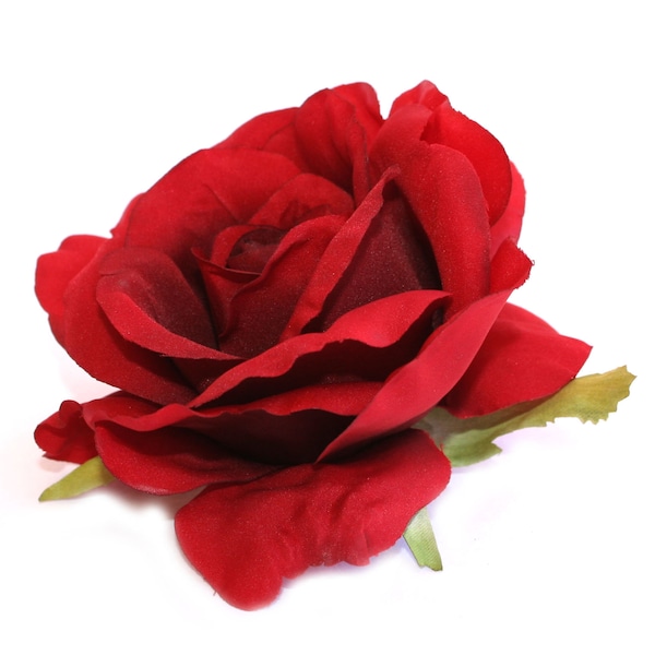 Deep Red Botanic Rose - Silk Flowers, Artificial Flowers PRE-ORDER- With or Without Stem