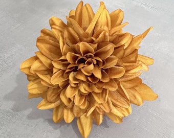 Harvest Yellow Orange Dahlia Pick - Artificial Flower -