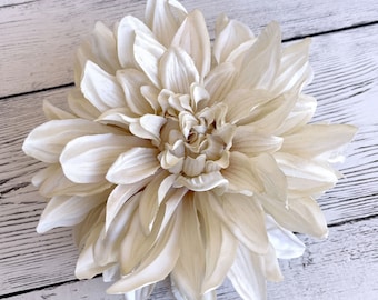 1 ENORMOUS Cream Dahlia - Artificial Flower - PRE-ORDER