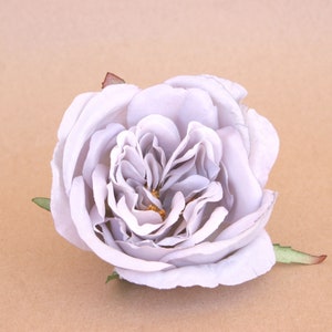 Small Light Gray Cabbage Rose -  Artificial Flowers, Silk Flowers