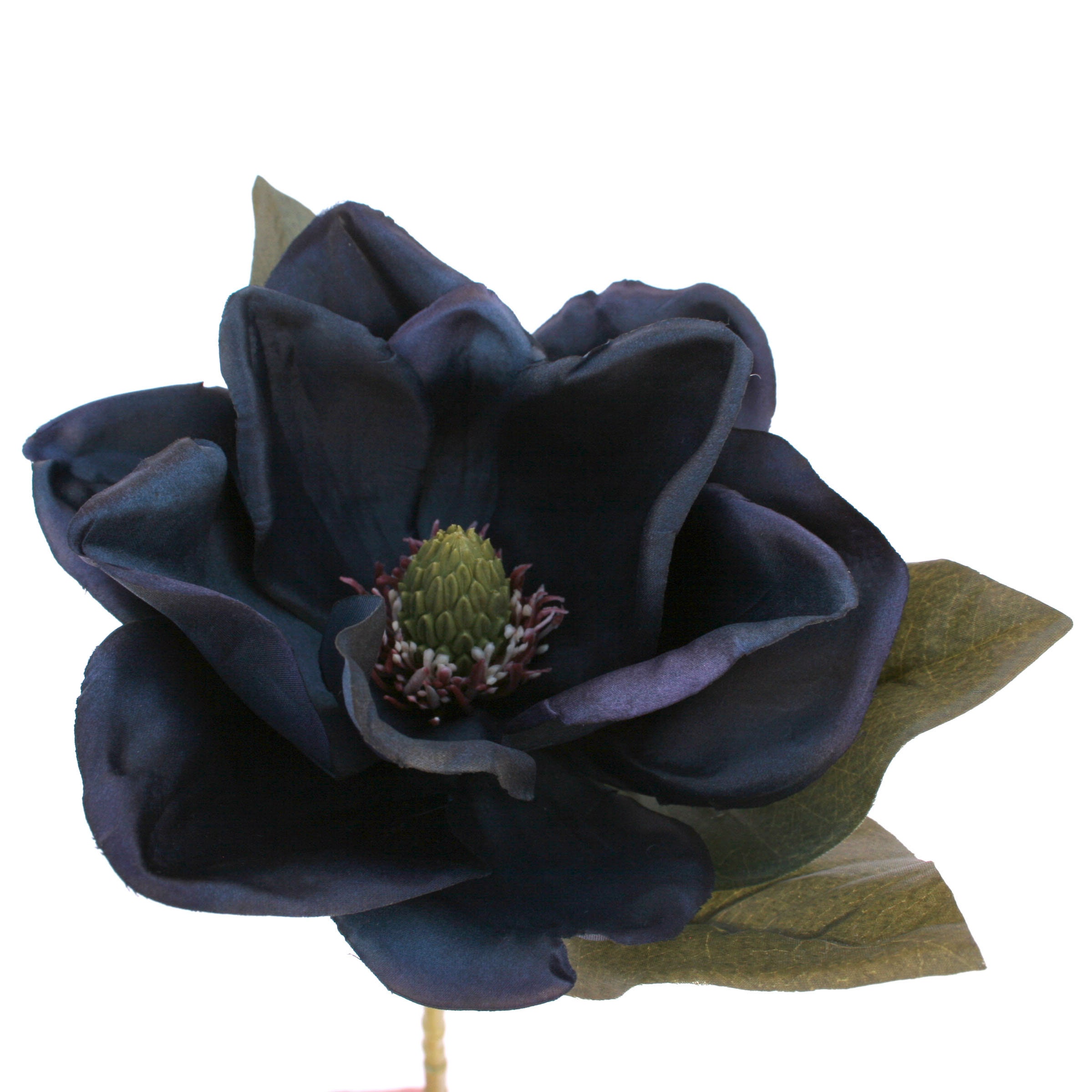 Navy Blue Magnolia With or Without Stem Artificial Flower Etsy