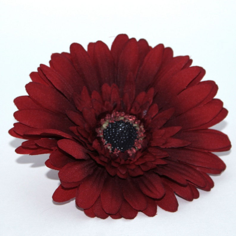 Deep Red Artistry Daisy Artificial Flowers Silk Flower Etsy