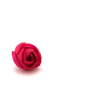 3 Fuchsia Pink Baby Ranunculus Artificial Flowers, Silk Flowers image 3