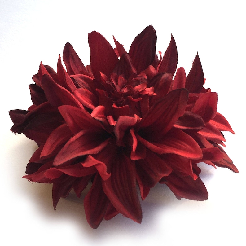 1 ENORMOUS Red Silk Dahlia Artificial Flower PREORDER Etsy