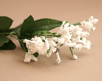 2 White Gypsophila Baby's Breath Stems- Floral Filler