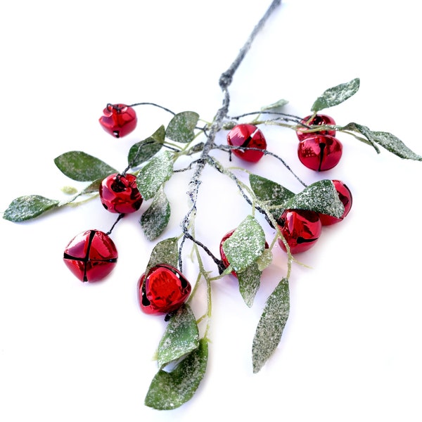 Red Jingle Bell Berry Stem - Holiday Floral, Christmas Floral, Jingle Bells