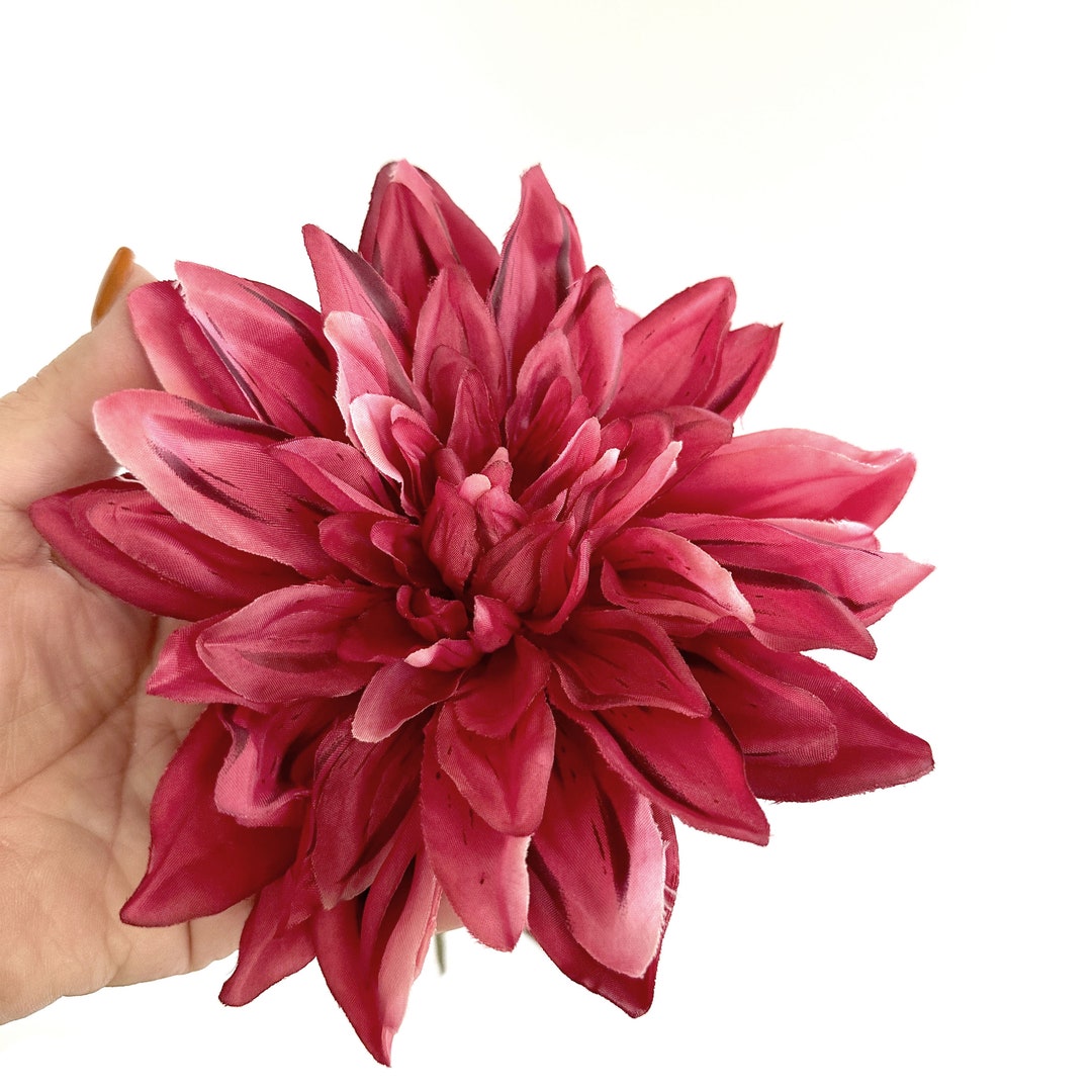 Dark Pink Dinner Plate Dahlia - Artificial Flower, Silk Flower ...