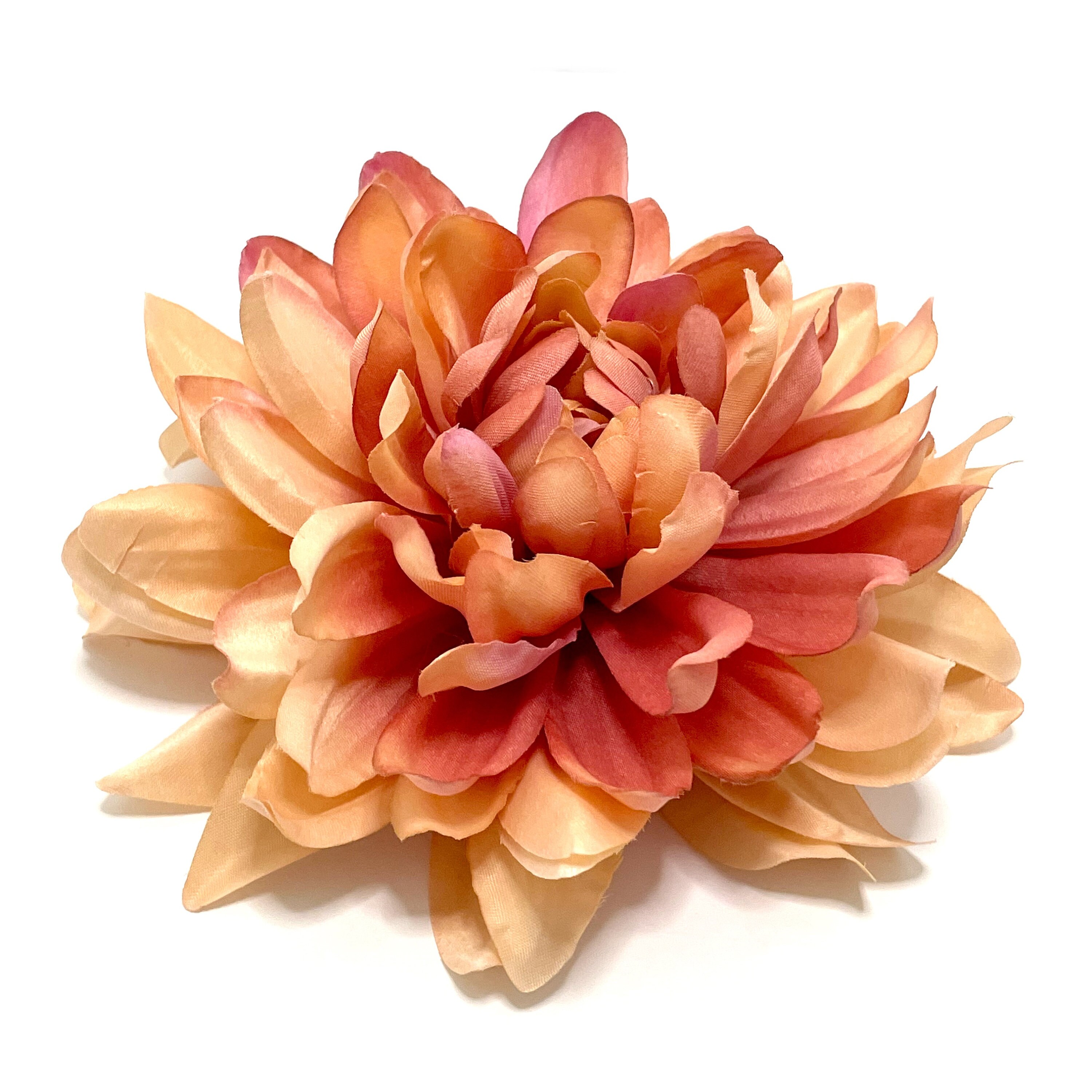 Peach Pink Dinner Plate Dahlia - Artificial Flower, Silk Flower ...