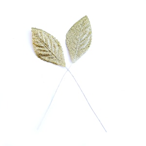 25 Gold Corsage Leaves  - Artificial Leaves