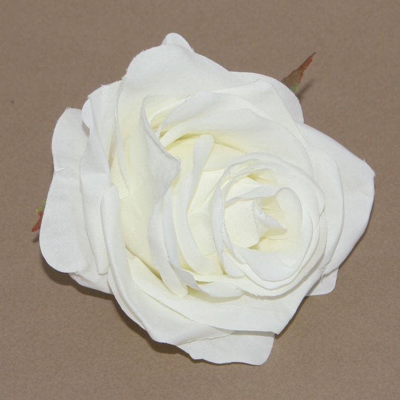 Milk White Rose Artificial Flower Silk Flower Heads Etsy
