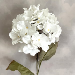 White Hydrangea Bunch -  Artificial Flowers, Blossoms, Silk Flowers