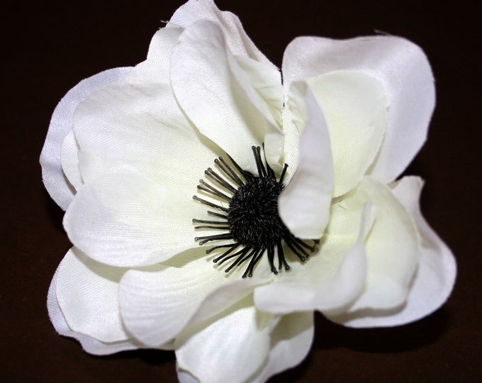 White Anemone Artificial Flowers Etsy