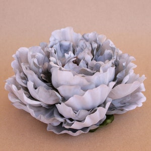 ENORMOUS Gray Grey Peony - Fabulous - Silk Flower Heads - Available with or without stem - PRE-ORDER