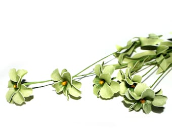 5 Green Daisy Stems - Arificial Flowers - PRE-ORDER