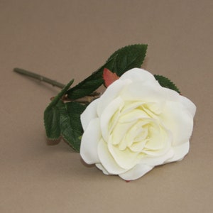 Cream White Garden Rose Pick - Artificial Flowers, Silk Roses