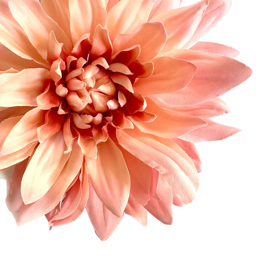 Creamy Pink Dinner Plate Dahlia - Artificial Flower, Silk Flower ...