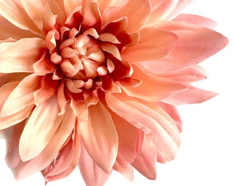 Creamy Pink Dinner Plate Dahlia - Artificial Flower, Silk Flower - Available with Stem