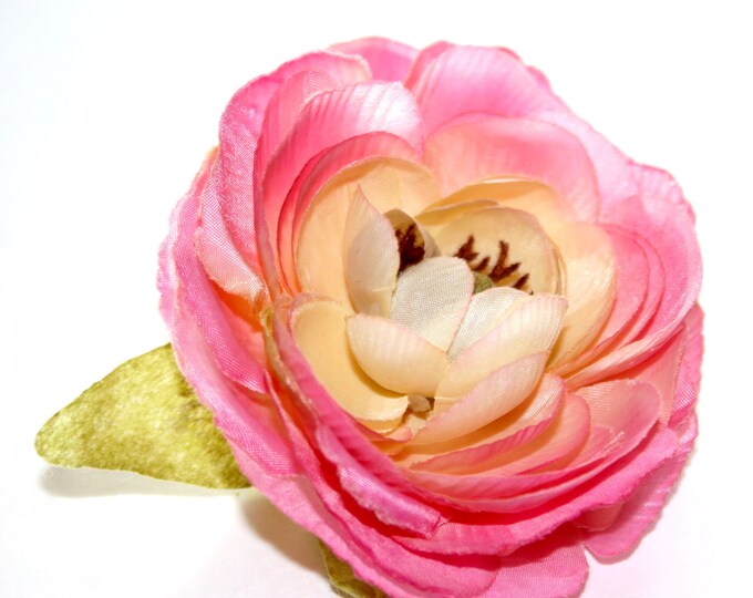 Pink and Cream Ranunculus Silk Flowers Artificial Flowers Etsy