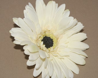 Cream Artistry Daisy - Flores artificiais, cabeças de flores de seda - PRÉ-VENDA