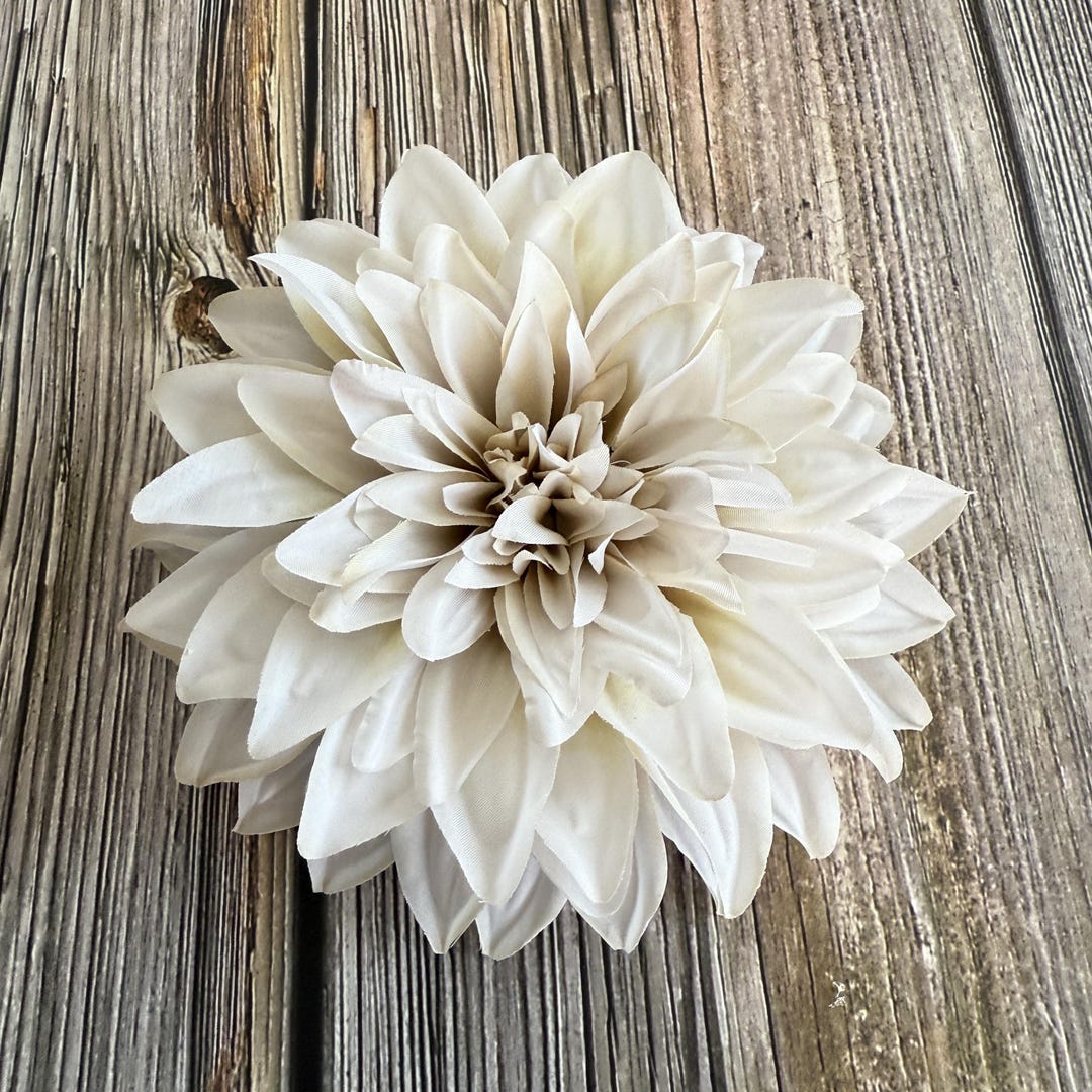 Antique White Dinner Plate Dahlia - Artificial Flower - Etsy