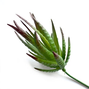 Spiky Green and Red Tipped Succulent - Faux Succulent - Artificial Succulents