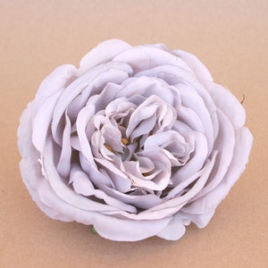 Light Gray Cabbage Rose -  Artificial Flowers, Silk Flowers