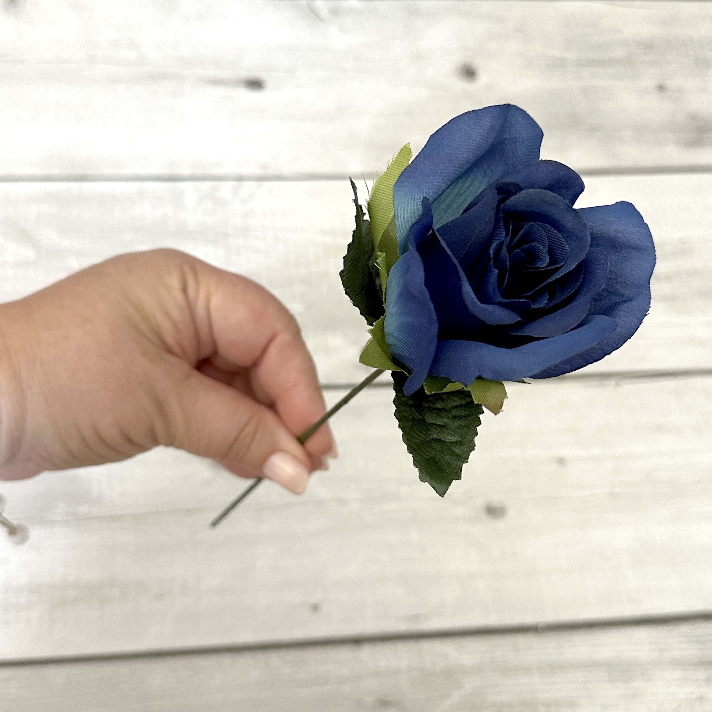 Blue Rose Pick - Artificial Flowers - Etsy