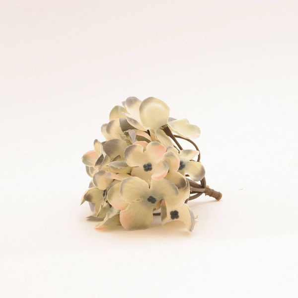 Creamy Sage with Peach, Blue and Cream Highlights Silk Hydrangea Bunch - Hydrangea Head - Artificial Flowers