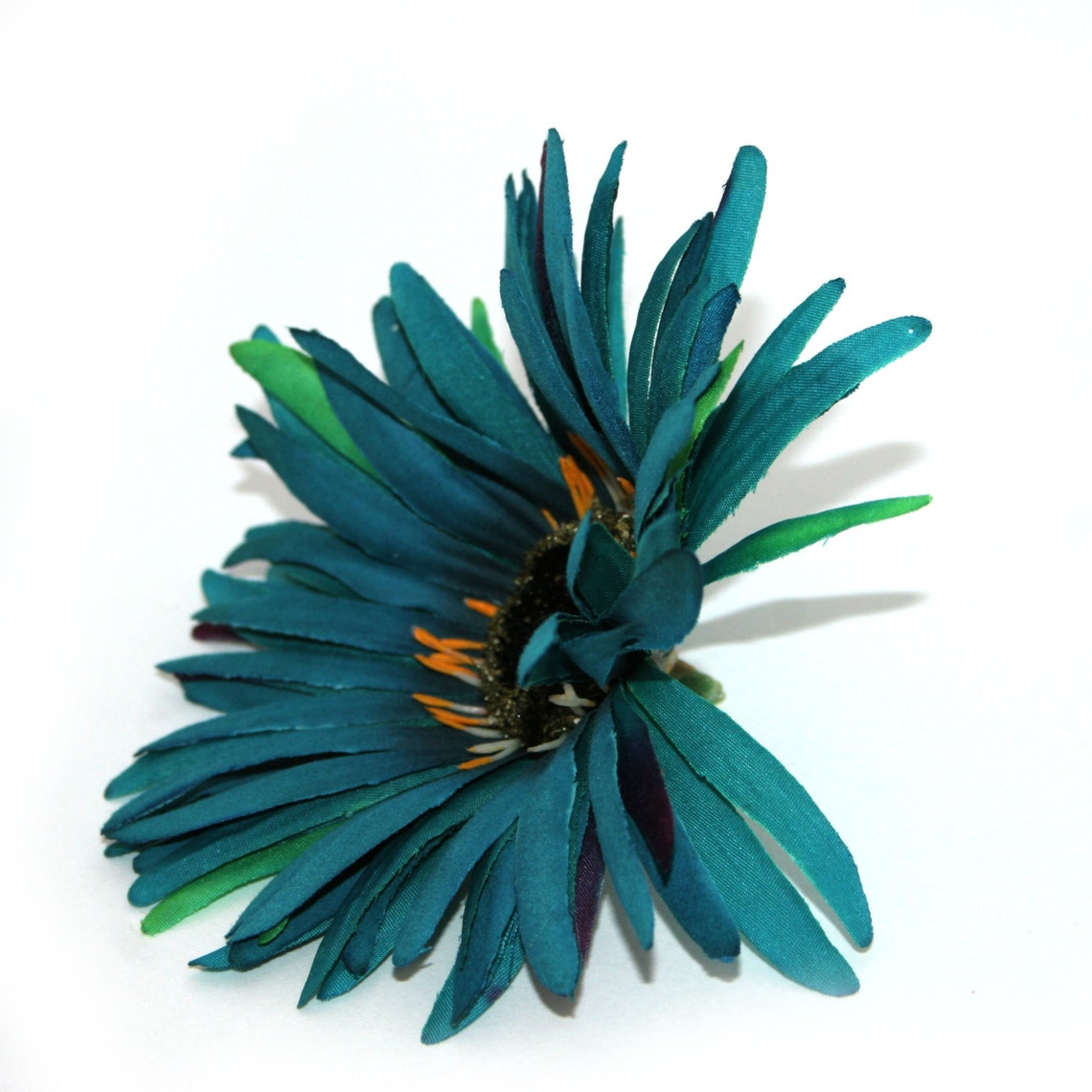 Wild Teal Gerbera Daisy Artificial Flowers Silk Flower Etsy