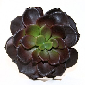 Faux Succulent in Dark Red and Green - Artificial Succulents- Echeveria - PRE-ORDER
