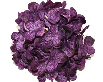 Full Hydrangea Head in Purple - Artificial Flowers, Silk Flower Blossoms - With or without stem - PRE-ORDER