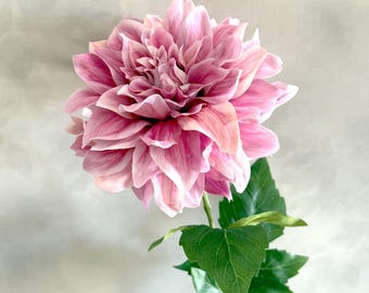 Black Dinner Plate Dahlia - Artificial Flower, Silk Flower - With or ...