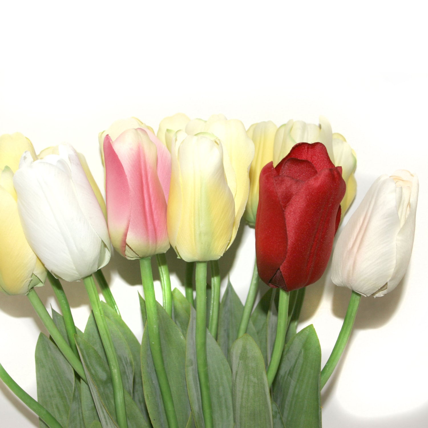 Cream Long Stem Tulip PREORDER Artificial Flowers Silk Etsy