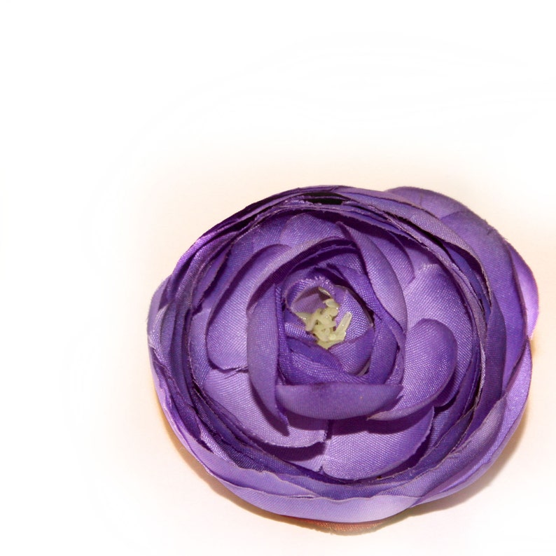 1 Lovely Layers Purple Ranunculus Silk Flower Heads Etsy