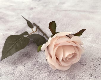 Blush Pink Rose Pick - Artificial Flowers, Silk Roses
