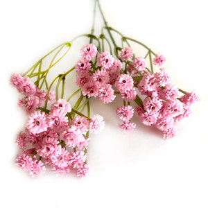 Pink Gypsophila Pick - Baby&#39;s Breath - Artificial Flowers