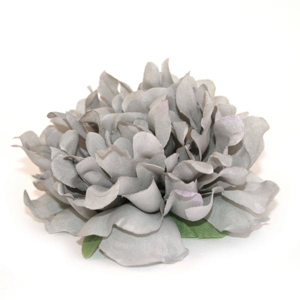 Gray Ruffle Peony - Artificial Silk Flower