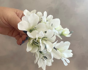 3 White Freesia Vines - Artificial Flowers