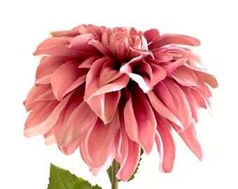 Two Tone Pink Dinner Plate Dahlia - Artificial Flower, Silk Flower - Available with Stem