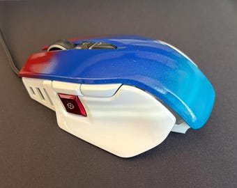 Custom Hand-Painted M65 Corsair Gaming Mouse - Red, White, and Blue Design