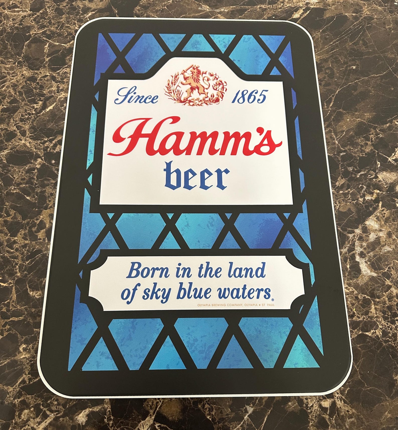 Vintage Style Hamm’s Beer Sign Reproduction .080 Aluminum 12” X 18” - Etsy