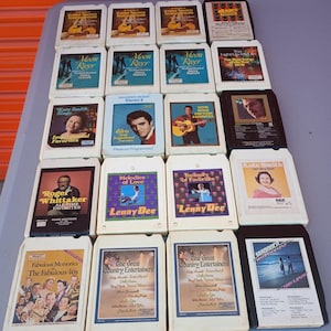 Lote de 20 fitas vintage de 8 faixas