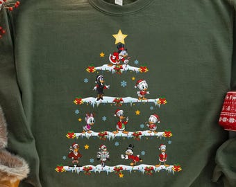 DuckTales Christmas Tree Shirt, Scrooge McDuck Donald Huey Dewey Louie Tee, Disney Holiday Sweatshirt, Duck Tales Gift, Disneyland Xmas Tree